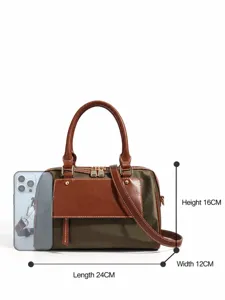 Damen Nylon Boston Umhängetasche lässige Henkeltasche Crossbody Bag mit stilvollem Design.