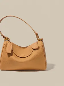Bolso de hombro de cuero genuino Boston almohada bolso casual chic mujer 24x11x15cm