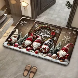 Christmas holiday doormat non-slip absorbent floor rug for indoor entryway bedroom bathroom decor
