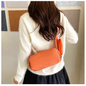 Japanse minimalistische cilindrische schoudertas voor dames met klein tasje casual stijl