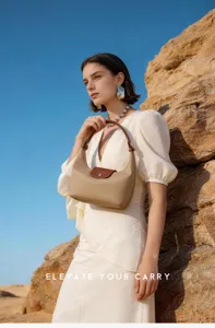 Stylish nylon dumpling shoulder bag with leather flap, casual daily commuter hobo bag for women