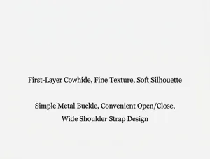 Premium genuine leather underarm bag for women, stylish commuting shoulder bag with large capacity.