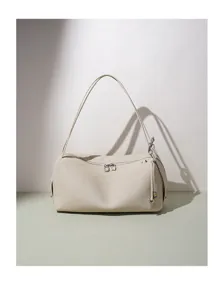 Minimalistische Damen Leder Umhängetasche, elegante Pendler Handtasche und stylische Tasche.
