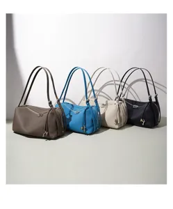 Elegante Echtleder Rindsleder Umhängetasche minimalistische Damen Handtasche für Alltag