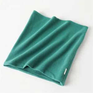 Groene gebreide nekwarmer voor de winter warm dik winddicht sjaal voor fietsen.