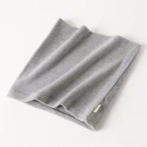 Grijs gebreide nekwarmer winter thermische fietsen winddicht effen kleur warme sjaal