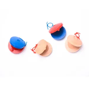 Children Orff Percussion Instrument Wooden Castanets Baby Early Education Musical Toy Finger Clappers Natural Wood