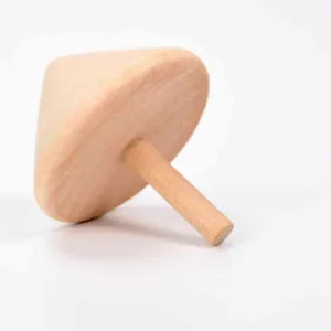 Wooden spinning top toy for kids, manual hand-spinning nostalgic wooden traditional toy.