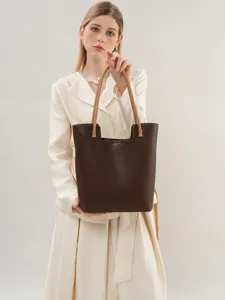Women's Genuine Leather Tote Bag Large Capacity Casual Fashion Woven Shoulder Bag Retro Underarm Handbag