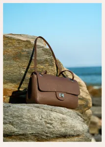 Genuine leather women shoulder bag commuter casual crossbody top cowhide stylish underarm bag.