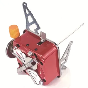 Tragbarer Mini Faltbarer Camping Gaskocher Outdoor Rucksackwandern Brenner Kocher rot