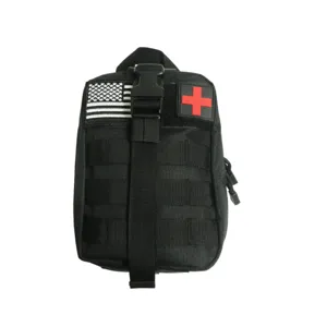 Tactical medical pouch MOLLE first aid bag outdoor emergency survival utility bag detail view.