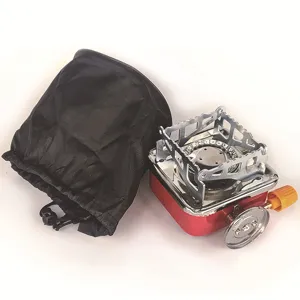 Tragbarer kleiner Faltgasherd fuer Outdoor-Camping, Wandern und Backpacking mit Aufbewahrungstasche.