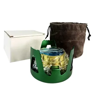 Réchaud à Alcool de Camping Extérieur Mini Portable en Métal Tête de Brûleur Équipement de Cuisine de Pique-nique