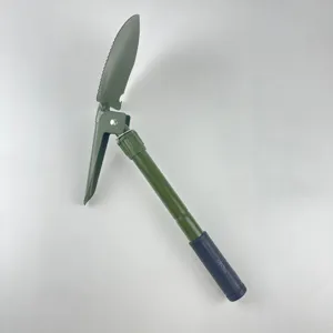 Multifunctional folding military shovel, portable outdoor camping survival entrenching tool.
