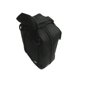 Black tactical medical pouch accessory bag multipurpose military EDC utility bag for outdoor hiking.