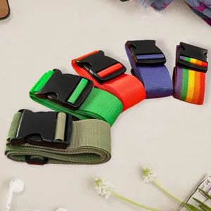 Travel Luggage Strap Adjustable Suitcase Belt Heavy Duty Packing Belt Secure Baggage Strap Nylon Webbing With Quick Release Buckle
