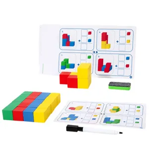 Kinder pädagogische Holzbauklötze mathematisches Denken Aufklärung Logik Puzzle Set