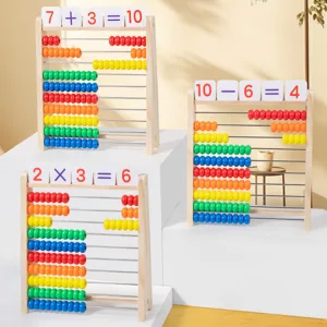 Kinder Holz Mathe Rechenrahmen Abacus Zählperlen Lernspielzeug Montessori Frühes Lernwerkzeug Für Kinder