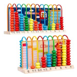 Holz Kinder Mathe Rechenschieber Abacus Lernspielzeug mit Einmaleins für die Grundschule.