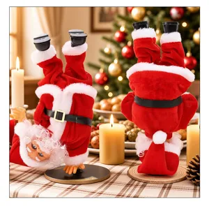 Elektrisches Weihnachtsmann Spielzeug Kopfstand Breakdance Puppe Weihnachtsdeko Geschenk