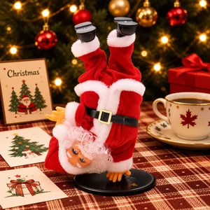 Elektrischer Handstand Weihnachtsmann Spielzeug Musikalische Tanzpuppe Weihnachtsdeko