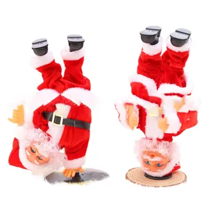 Elektrischer Handstand Breakdance Weihnachtsmann Puppe Musik Spielzeug Weihnachtsgeschenk