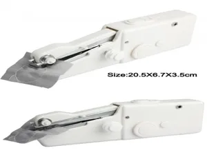 Handheld portable sewing machine mini electric sewing tool compact design for home fabric repair.