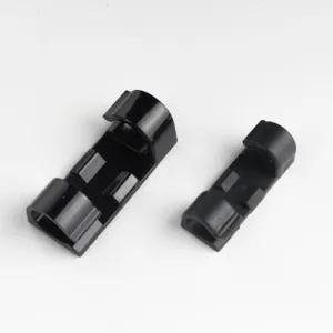 Clips de câble adhésifs noirs pour gestion des câbles, organiseur en plastique durable, 20p