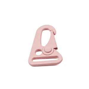 Mousqueton en alliage de zinc rose boucle de sangle en metal pour laniere de telephone