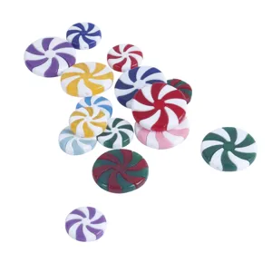 Colorful swirl candy beads acrylic cabochons DIY slime charms jewelry accessories