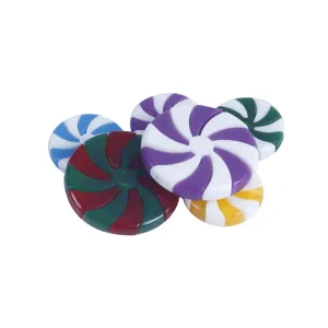 Colorful plastic candy swirl charms, swirl lollipop accessories for crafts and jewelry making details