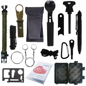 Kit de survie tactique d'urgence équipement de camping en plein air avec couverture de secours