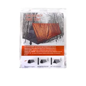 Portable emergency tube tent survival shelter waterproof Mylar blanket with 5m paracord