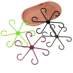 Support de tige de plante lot de 4, tuteur de fleurs de jardin et clip de fixation intérieur.