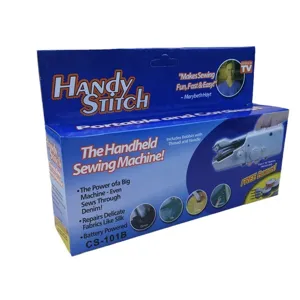 Portable handheld sewing machine, cordless mini electric stitch tool for home fabric denim.