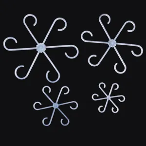 Détails de support de tige de plante, cadre d'escalade multi-crochets, clips en plastique 4pcs
