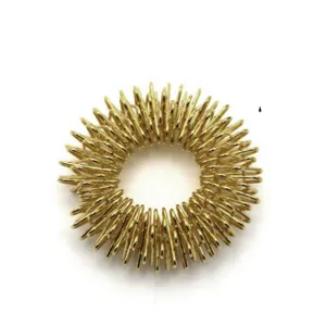 Goldener Finger Akupressur Ring Metall Stachelige Sensorik Spielzeug Stressabbau