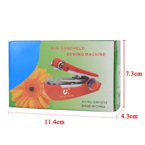 Mini handheld sewing machine portable pocket sewing tool for quick repairs and DIY crafts.