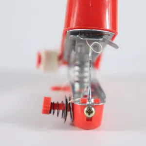 Handheld mini sewing machine portable pocket size red manual sewing tool for quick repairs