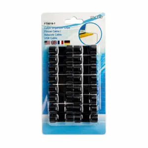Supports de clips de câble autocollants organiseur de fil pour bureau, 16 pcs grand modèle.