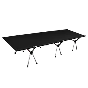 Outdoor portable folding camping cot lightweight aluminum frame bed for office nap fishing camp