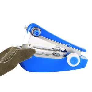 Handheld mini manual sewing machine for portable quick repairs and crafts detail view
