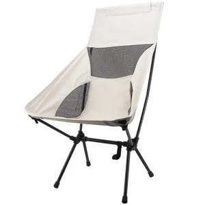 Portable Folding Camping Chair Outdoor Moon Chair Lightweight Space Chair With Breathable Mesh And Carry Bag For Hiking Fishing Picnic