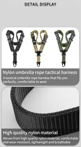 Tactical Nylon Umbrella Rope Sling Heavy Duty Outdoor Combat Gun Strap Adjustable Gear