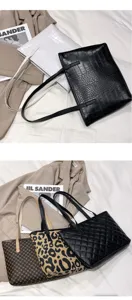 Bolso bajo el brazo con estampado de cocodrilo elegante tote bolso de leopardo para mujer