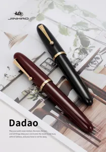 JINHAO 9019 Dadao stylo plume en résine stylo d'écriture de luxe avec bordure dorée