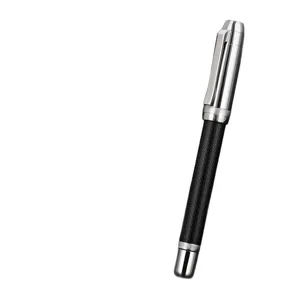 Stylo plume de luxe Jinhao avec corps texturé noir et clip argenté élégant pour le bureau