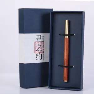 Set de regalo de bolígrafo roller de madera y metal con caja para negocios y profesor