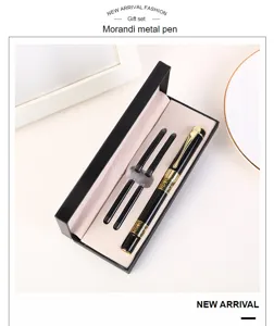 Set penas stilografikis metallikis Morandi me kouti dorou kai fysiggia gia omali grafi.
